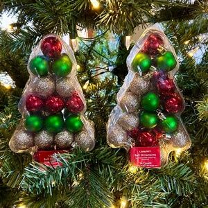 68 Red, Green & Gold 1.18” Shatterproof Ball Ornaments
